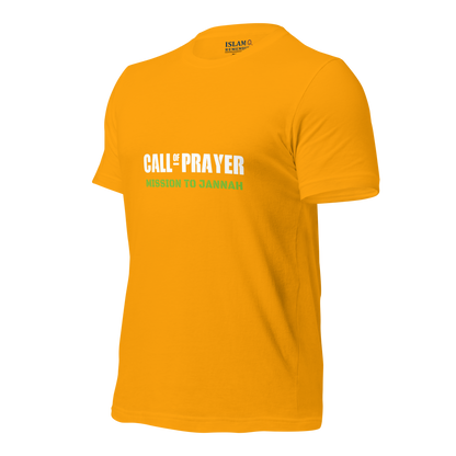 ADULT T-Shirt - CALL OF PRAYER - White/Green