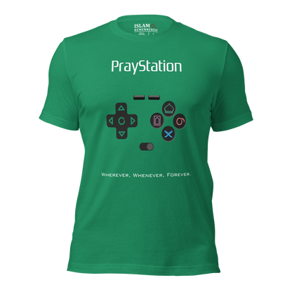 ADULT T-Shirt - PRAYSTATION (All Buttons) - White