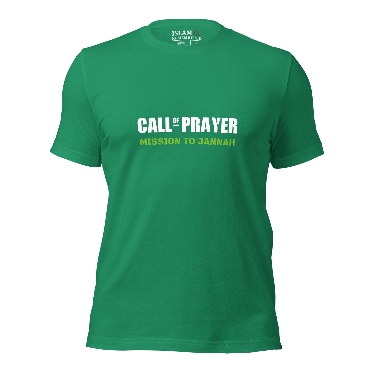 ADULT T-Shirt - CALL OF PRAYER - White/Green