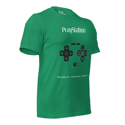 ADULT T-Shirt - PRAYSTATION (All Buttons) - White