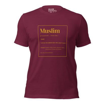 ADULT T-Shirt - MUSLIM DEFINITION - Gold