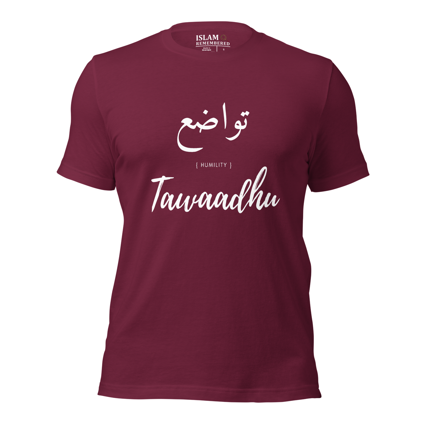 ADULT T-Shirt - TAWAADHU (HUMILITY) Arabic/English - White