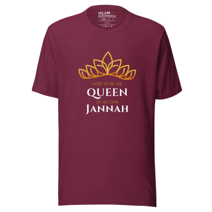 WOMEN's T-Shirt - QUEEN OF MY OWN JANNAH (Tiara) - White