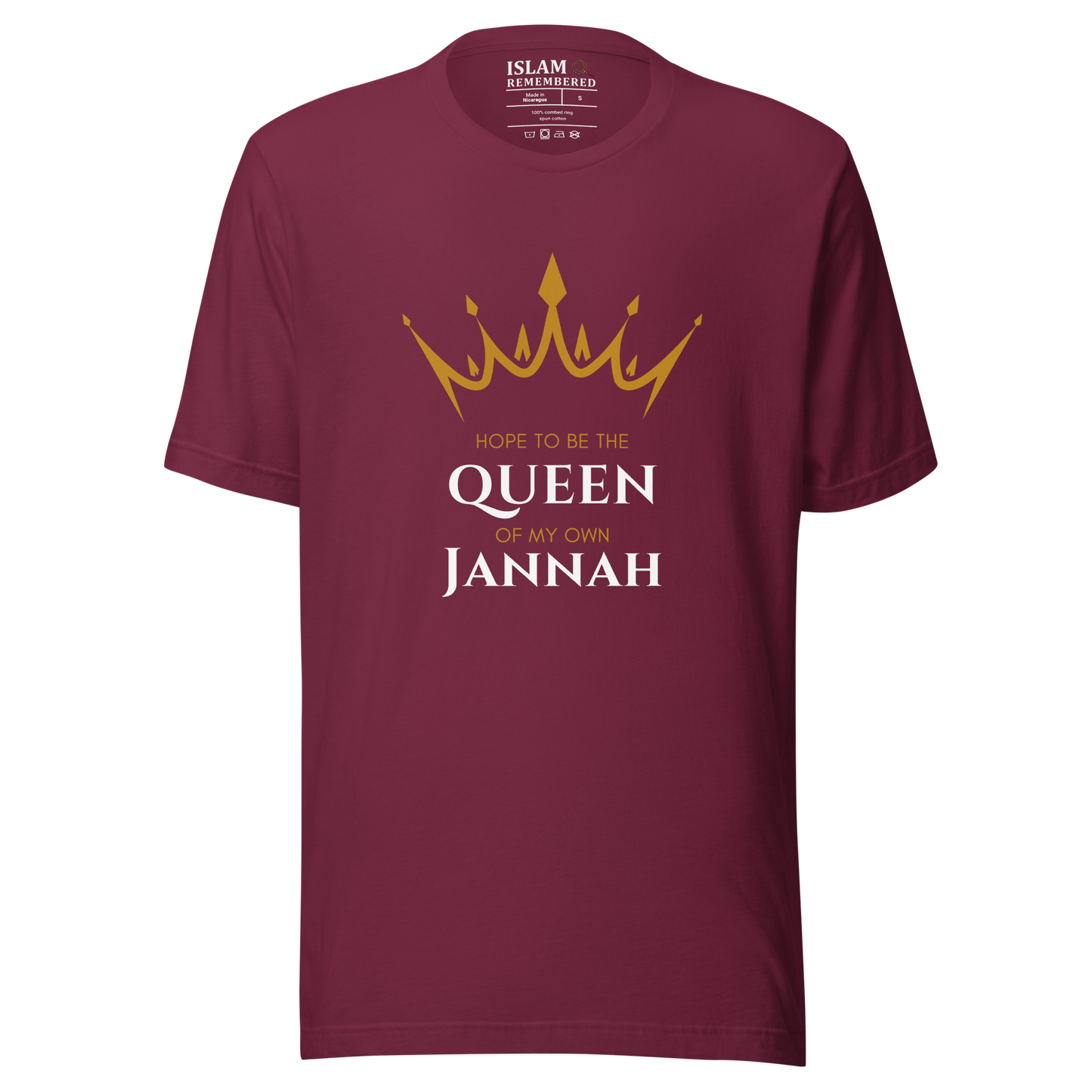 WOMEN's T-Shirt - QUEEN OF MY OWN JANNAH (Crown) - White