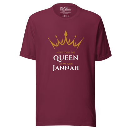 WOMEN's T-Shirt - QUEEN OF MY OWN JANNAH (Crown) - White