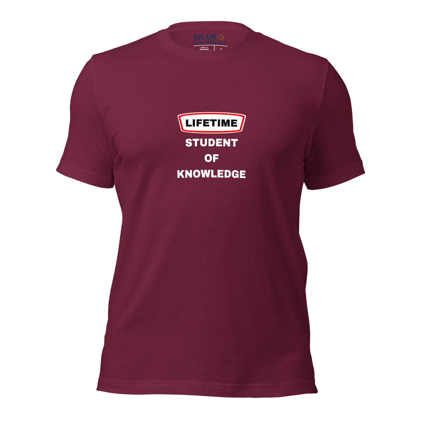 ADULT T-Shirt - LIFETIME STUDENT - White/Red