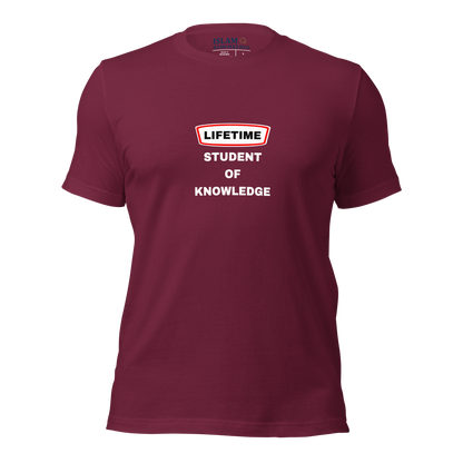 ADULT T-Shirt - LIFETIME STUDENT - White/Red