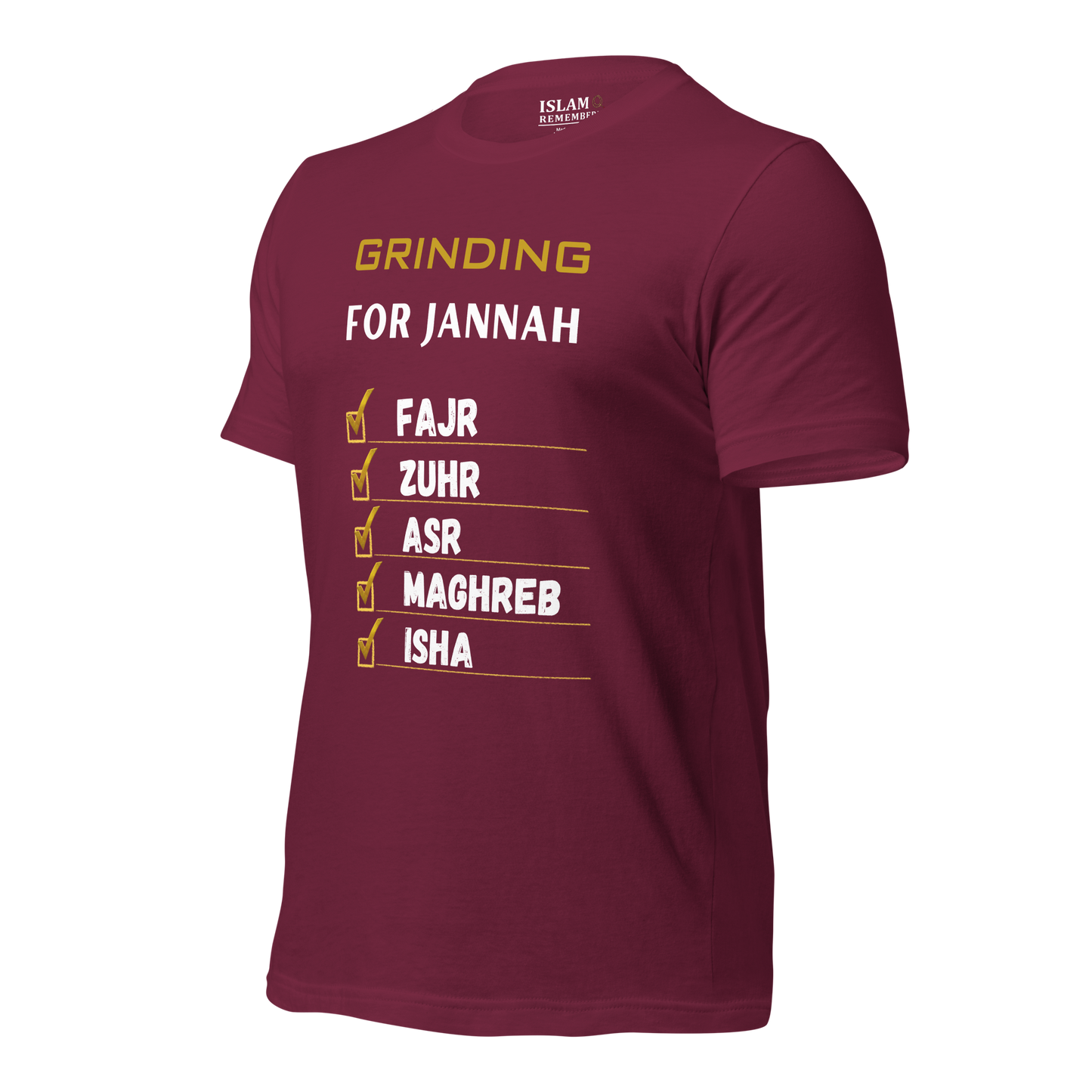 ADULT T-Shirt - GRINDING FOR JANNAH - White