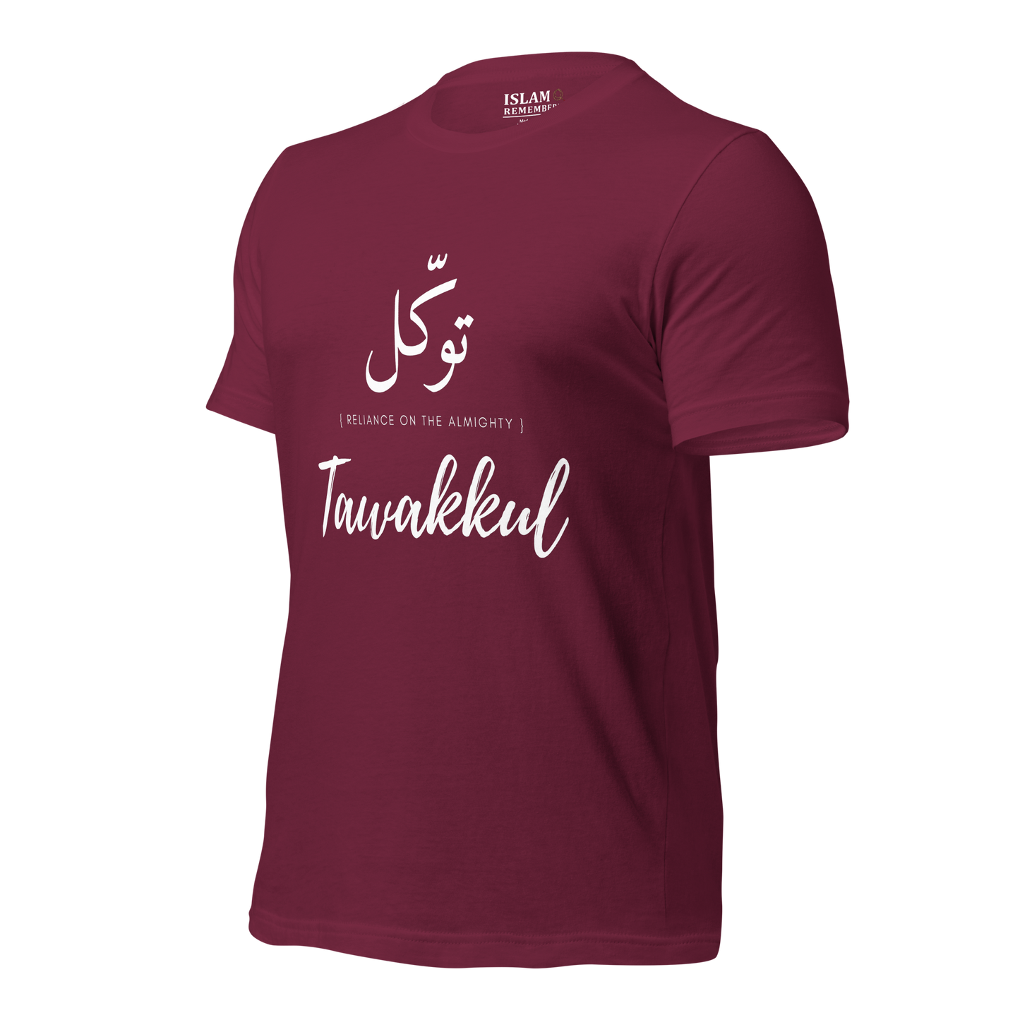 ADULT T-Shirt - TAWAKKUL (RELIANCE) Arabic/English - White