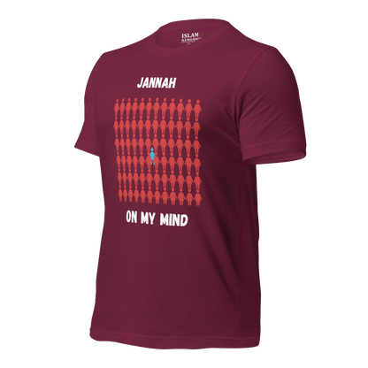 MEN's T-Shirt - JANNAH ON MY MIND - White/Blue