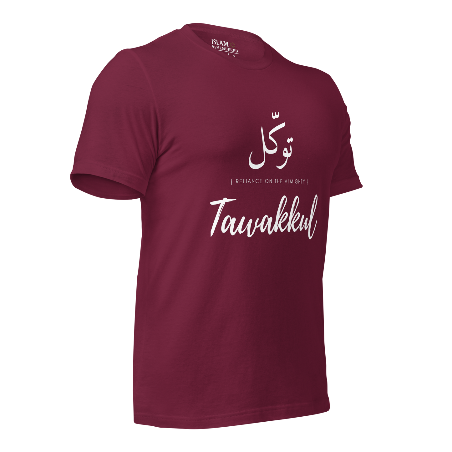 ADULT T-Shirt - TAWAKKUL (RELIANCE) Arabic/English - White