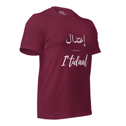 ADULT T-Shirt - I'TIDAAL (BALANCE) Arabic/English - White