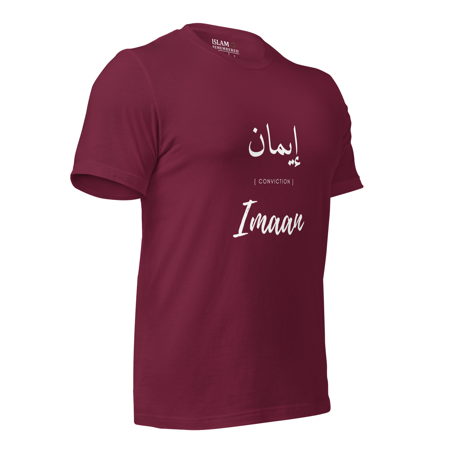 ADULT T-Shirt - IMAAN (CONVICTION) Arabic/English - White