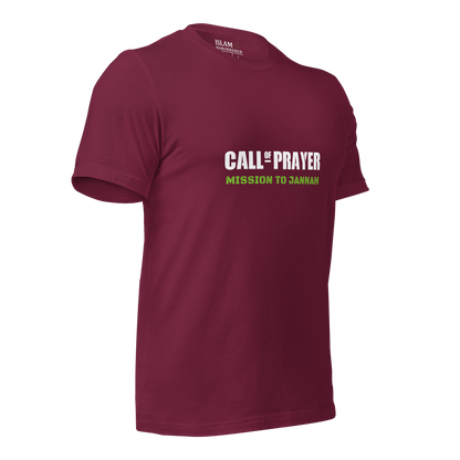 ADULT T-Shirt - CALL OF PRAYER - White/Green