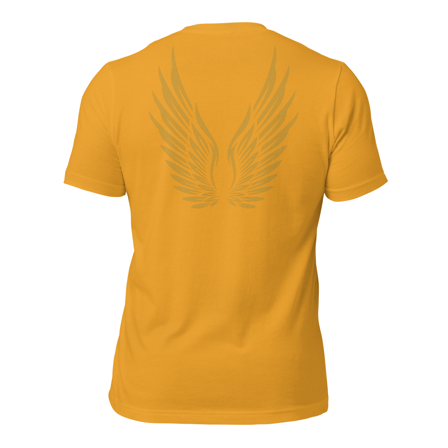 ADULT T-Shirt - RISE OF UMMAH (Large Back Wings) - Gold/White