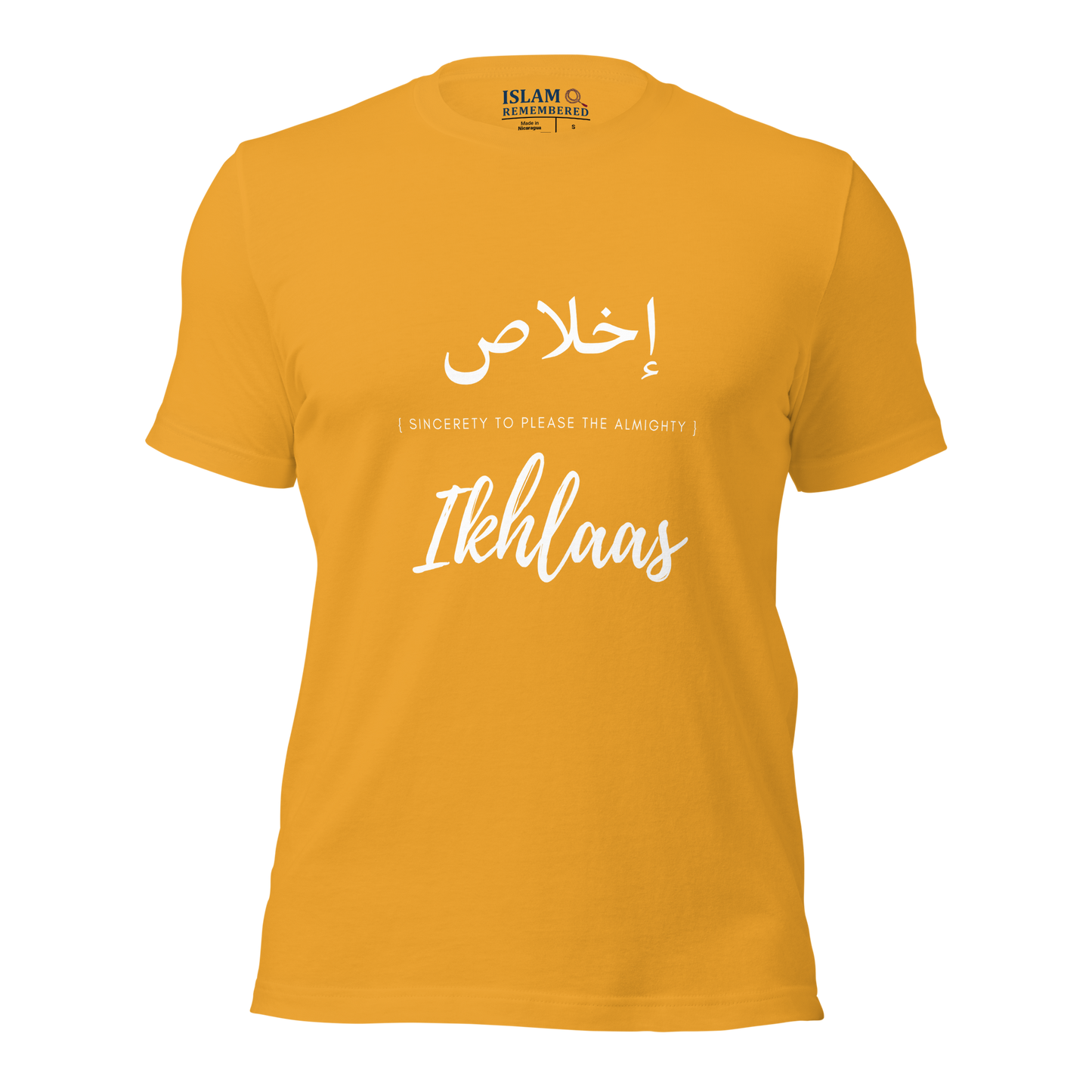 ADULT T-Shirt - IKHLAAS (SINCERETY) Arabic/English - White