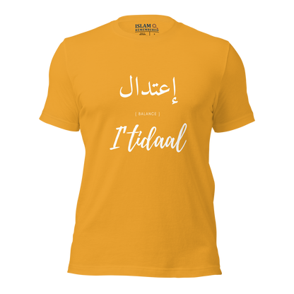 ADULT T-Shirt - I'TIDAAL (BALANCE) Arabic/English - White