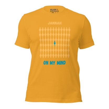 MEN's T-Shirt - JANNAH ON MY MIND - Gold/Blue/Blue