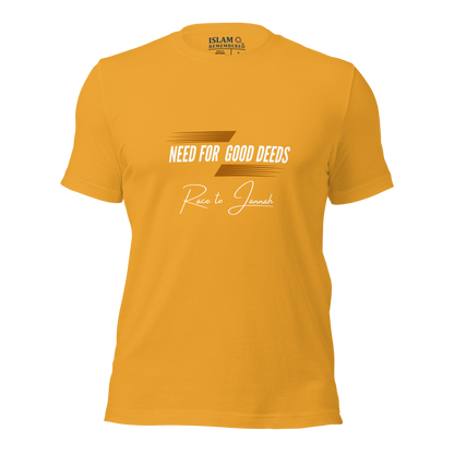 ADULT T-Shirt - NEED FOR GOOD DEEDS - White/Orange