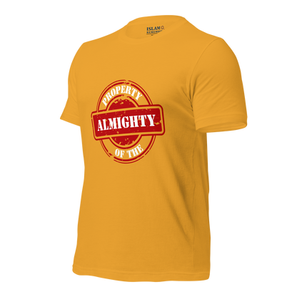 ADULT T-Shirt - PROPERTY OF THE ALMIGHTY - White/White/Red