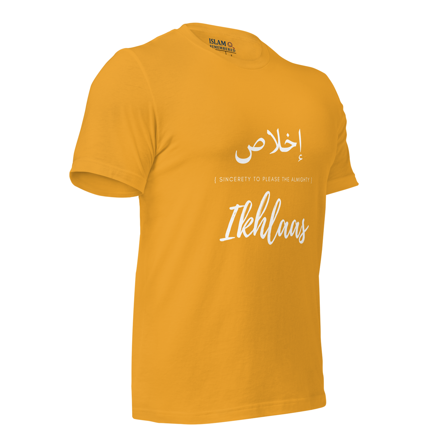 ADULT T-Shirt - IKHLAAS (SINCERETY) Arabic/English - White