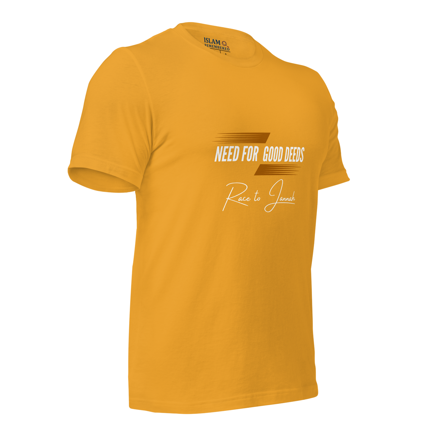 ADULT T-Shirt - NEED FOR GOOD DEEDS - White/Orange