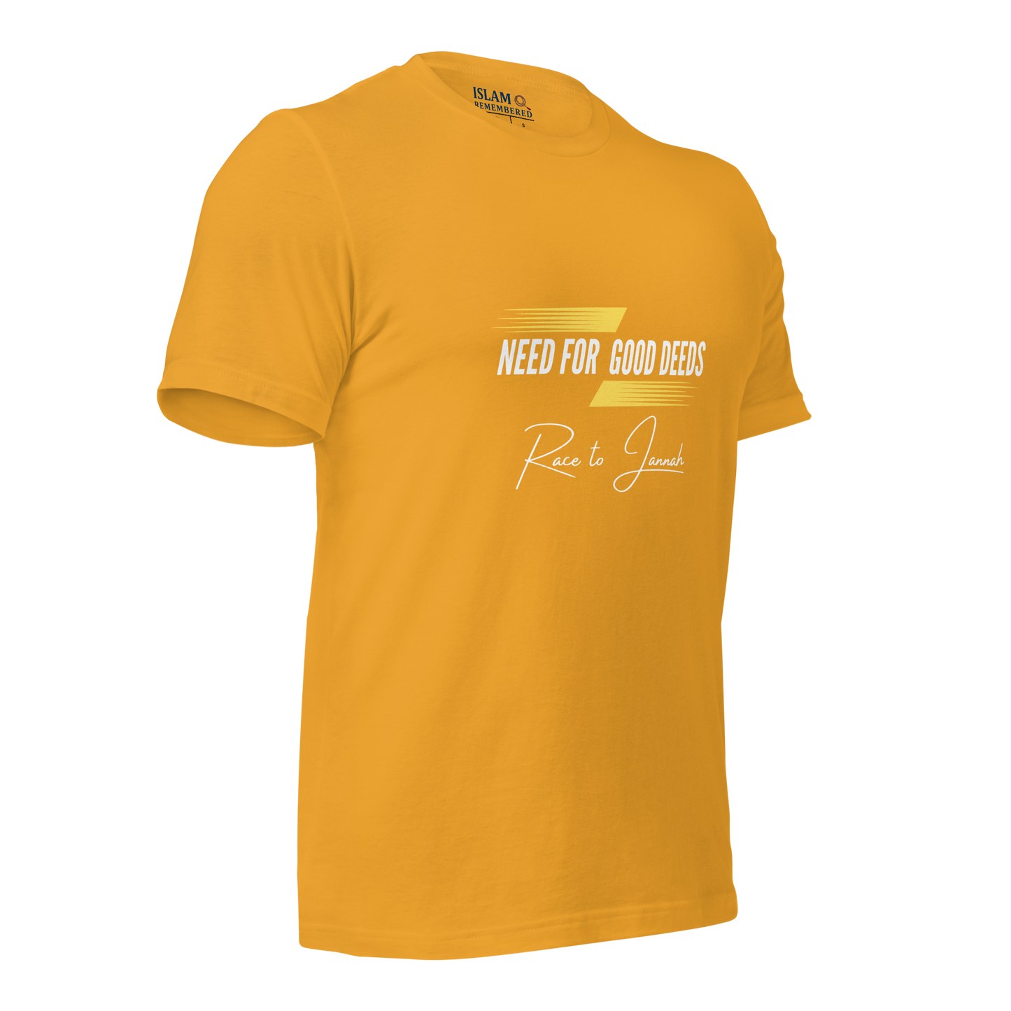 ADULT T-Shirt - NEED FOR GOOD DEEDS - White/Yellow