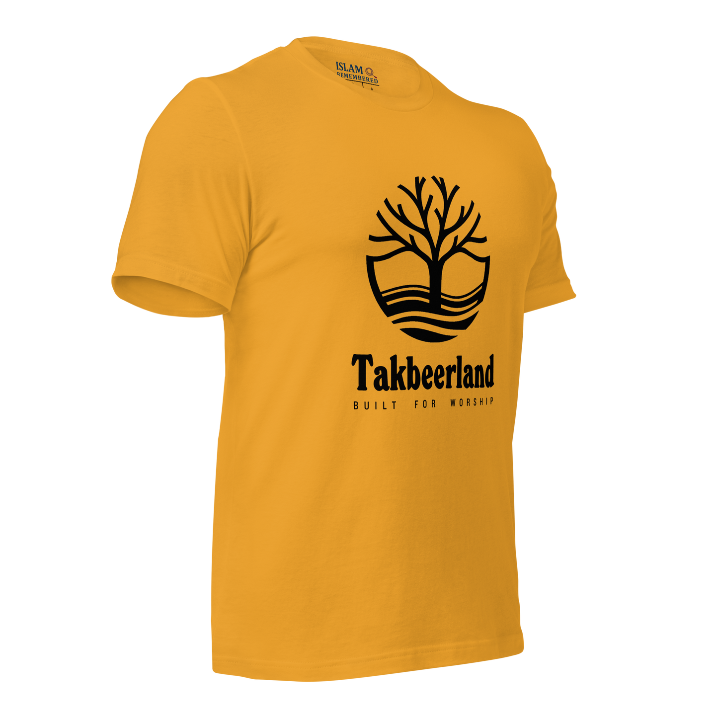 ADULT T-Shirt - TAKBEERLAND FULL LOGO (Centered/Large) - Black