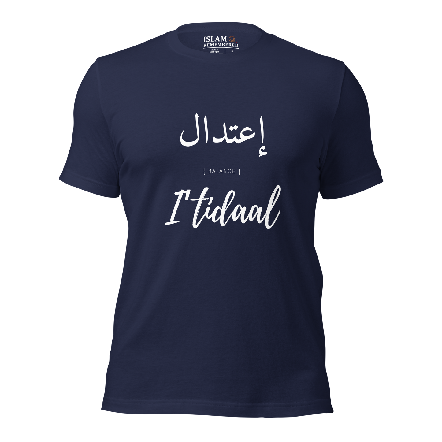 ADULT T-Shirt - I'TIDAAL (BALANCE) Arabic/English - White