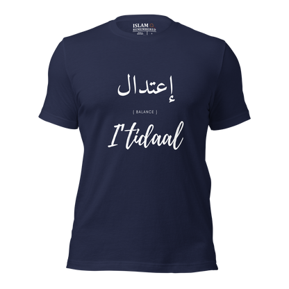 ADULT T-Shirt - I'TIDAAL (BALANCE) Arabic/English - White