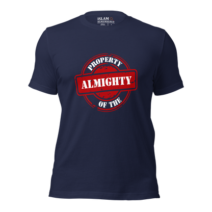 ADULT T-Shirt - PROPERTY OF THE ALMIGHTY - White/White/Red