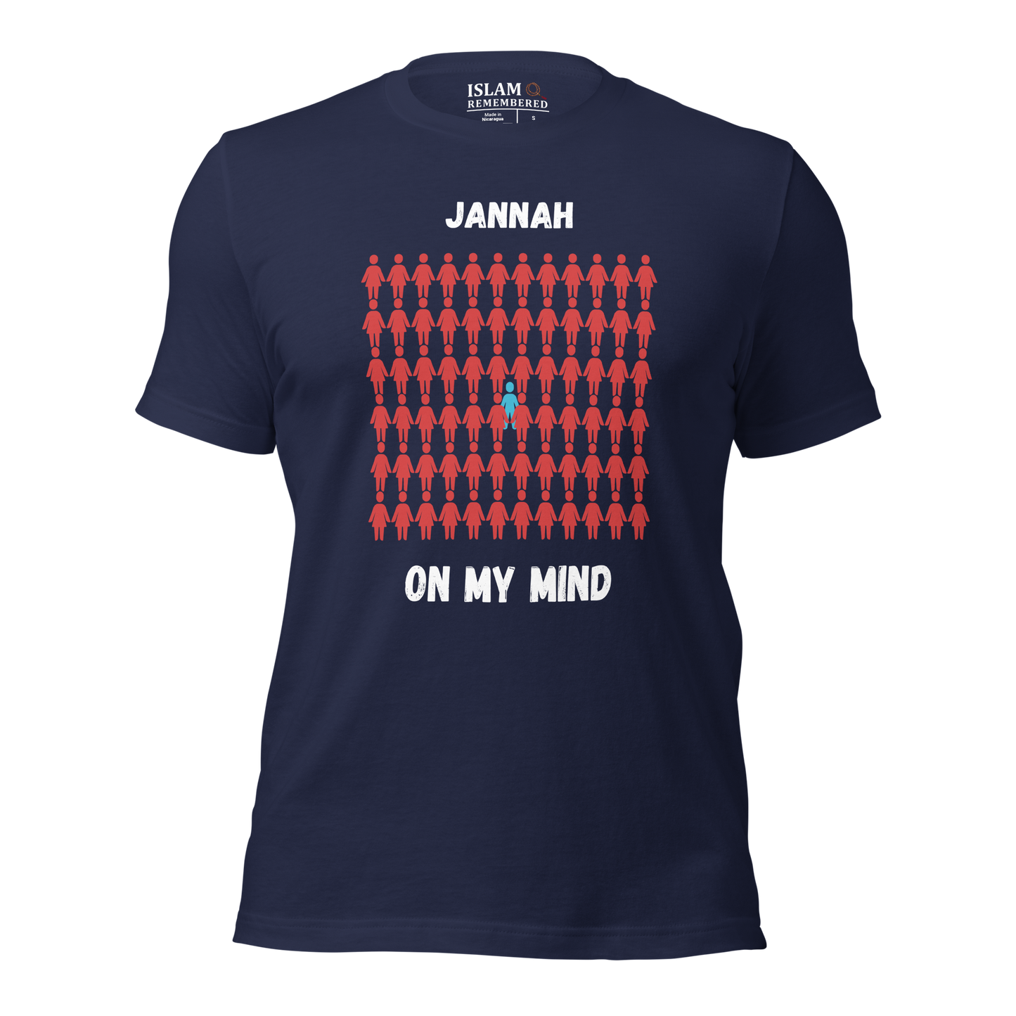 MEN's T-Shirt - JANNAH ON MY MIND - White/Blue