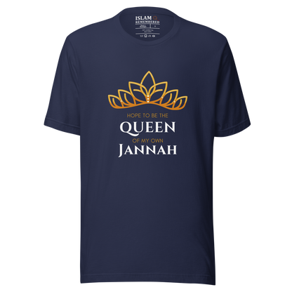 WOMEN's T-Shirt - QUEEN OF MY OWN JANNAH (Tiara) - White