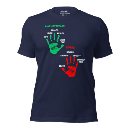 ADULT T-Shirt - ADVANTAGE BEFORE - Green/Red/White