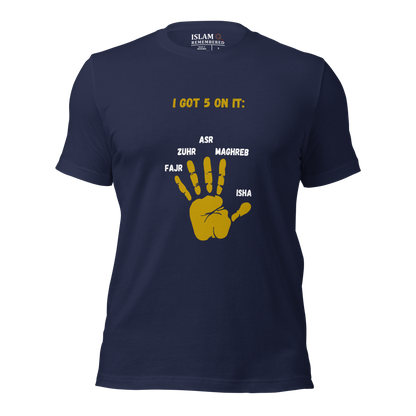 ADULT T-Shirt - I GOT 5 ON IT - Gold/Black