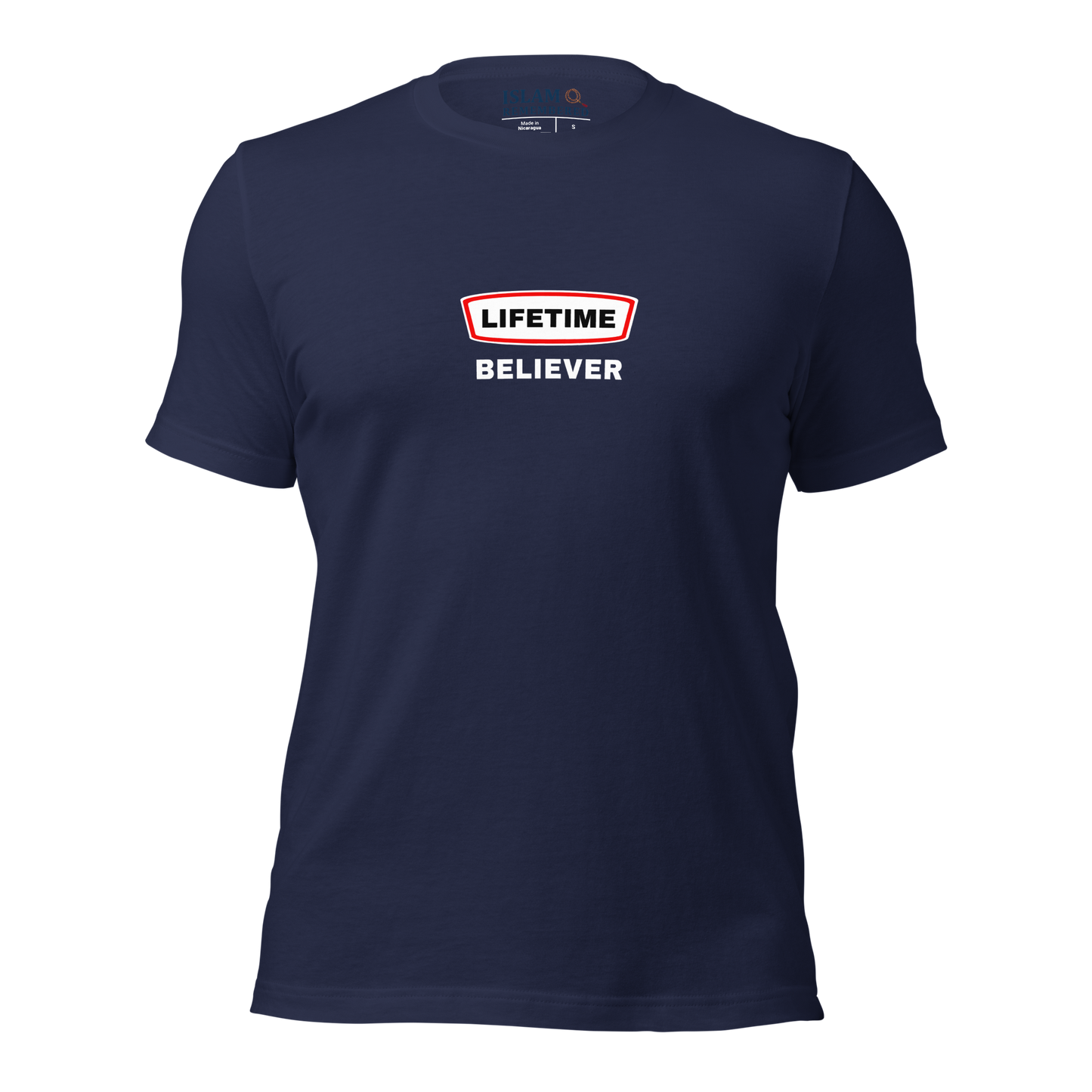 ADULT T-Shirt - LIFETIME BELIEVER - White/Red