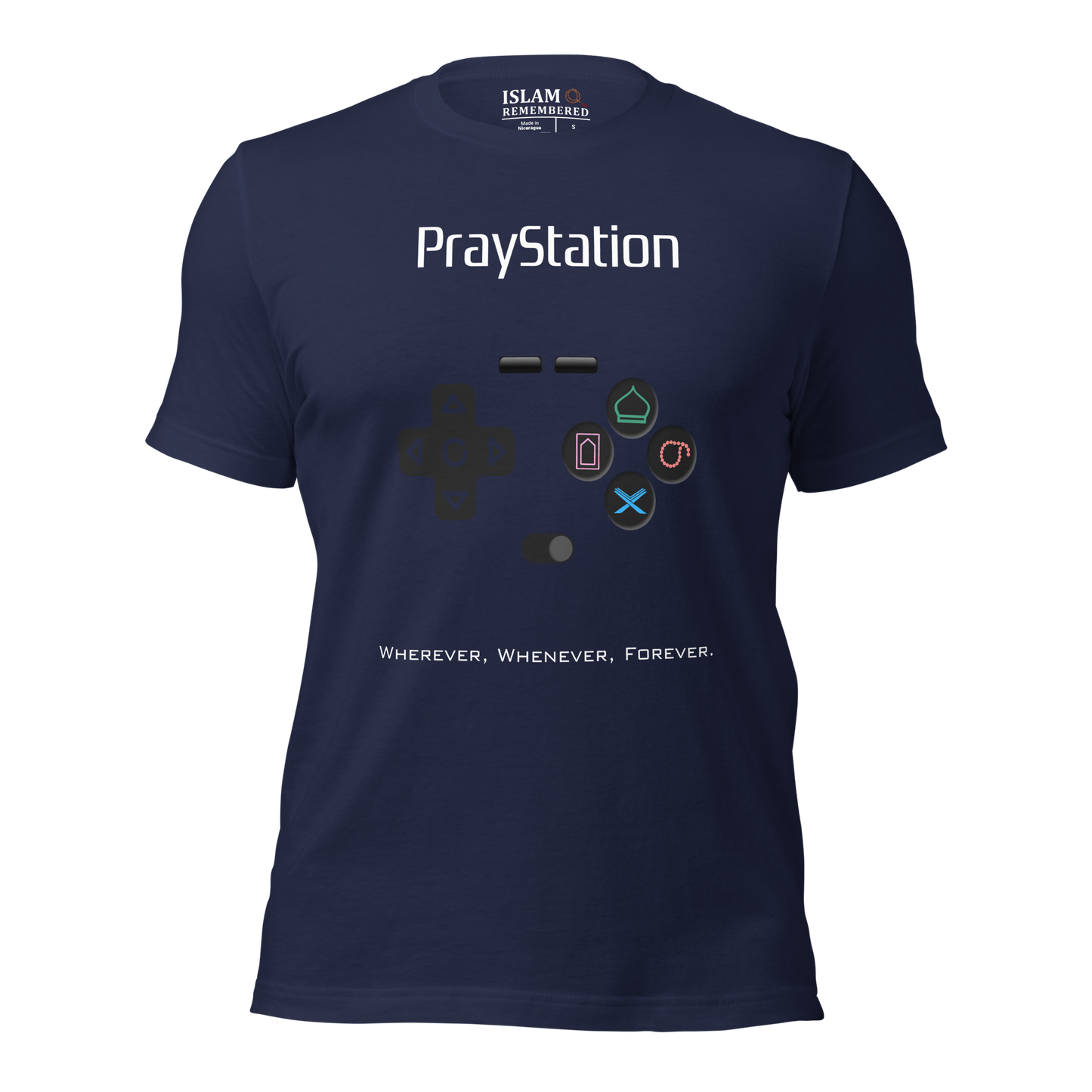 ADULT T-Shirt - PRAYSTATION (All Buttons) - White