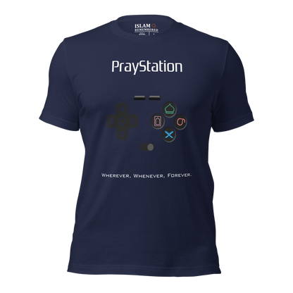 ADULT T-Shirt - PRAYSTATION (All Buttons) - White