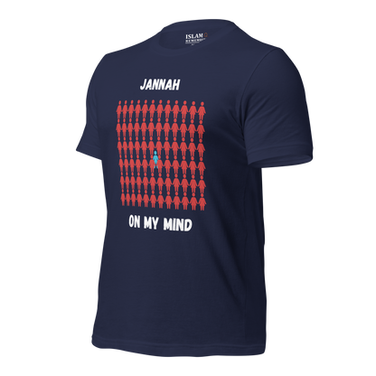 MEN's T-Shirt - JANNAH ON MY MIND - White/Blue