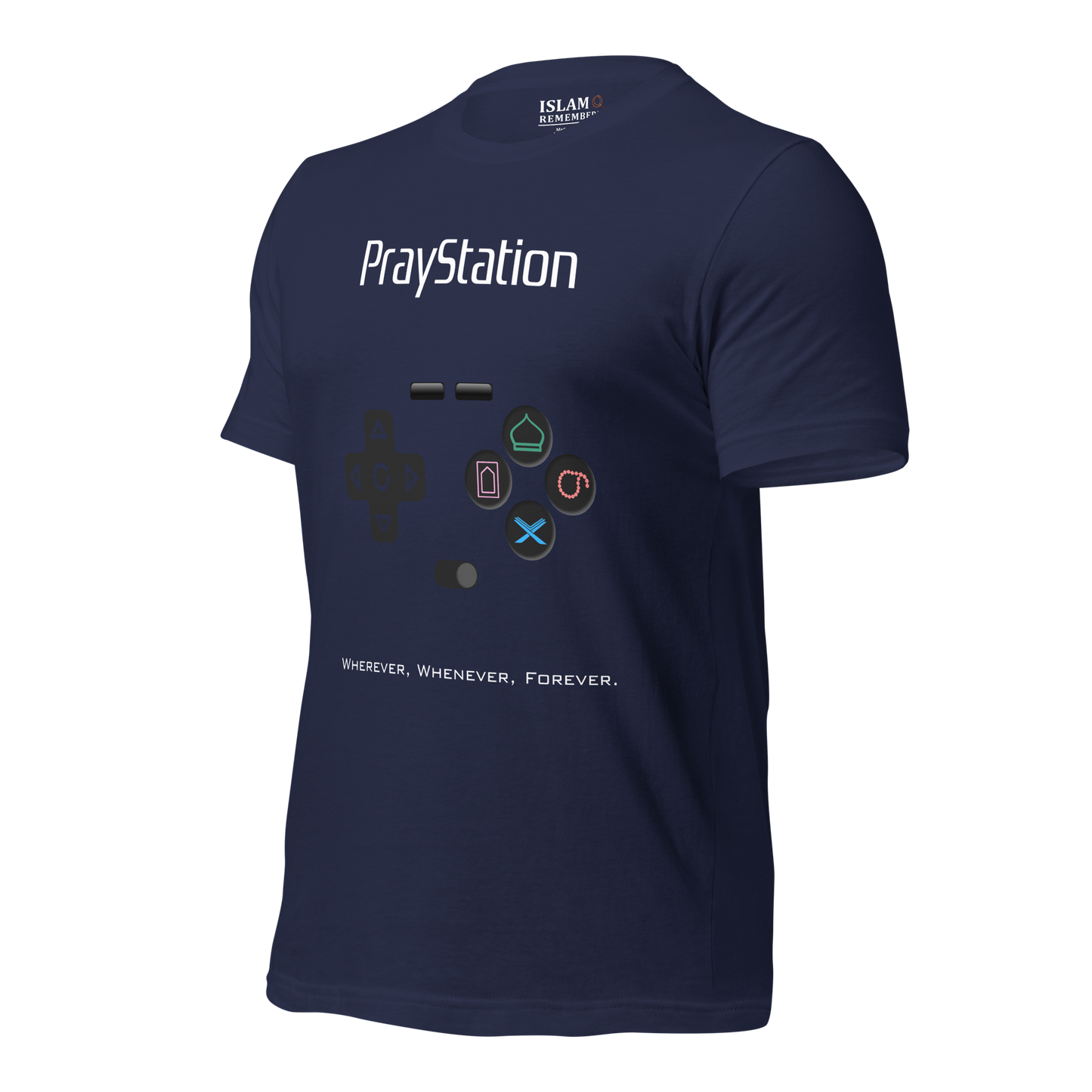 ADULT T-Shirt - PRAYSTATION (All Buttons) - White