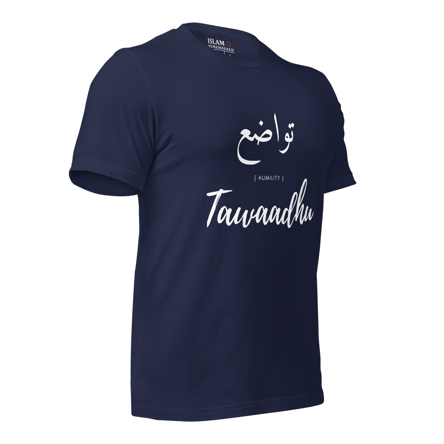 ADULT T-Shirt - TAWAADHU (HUMILITY) Arabic/English - White