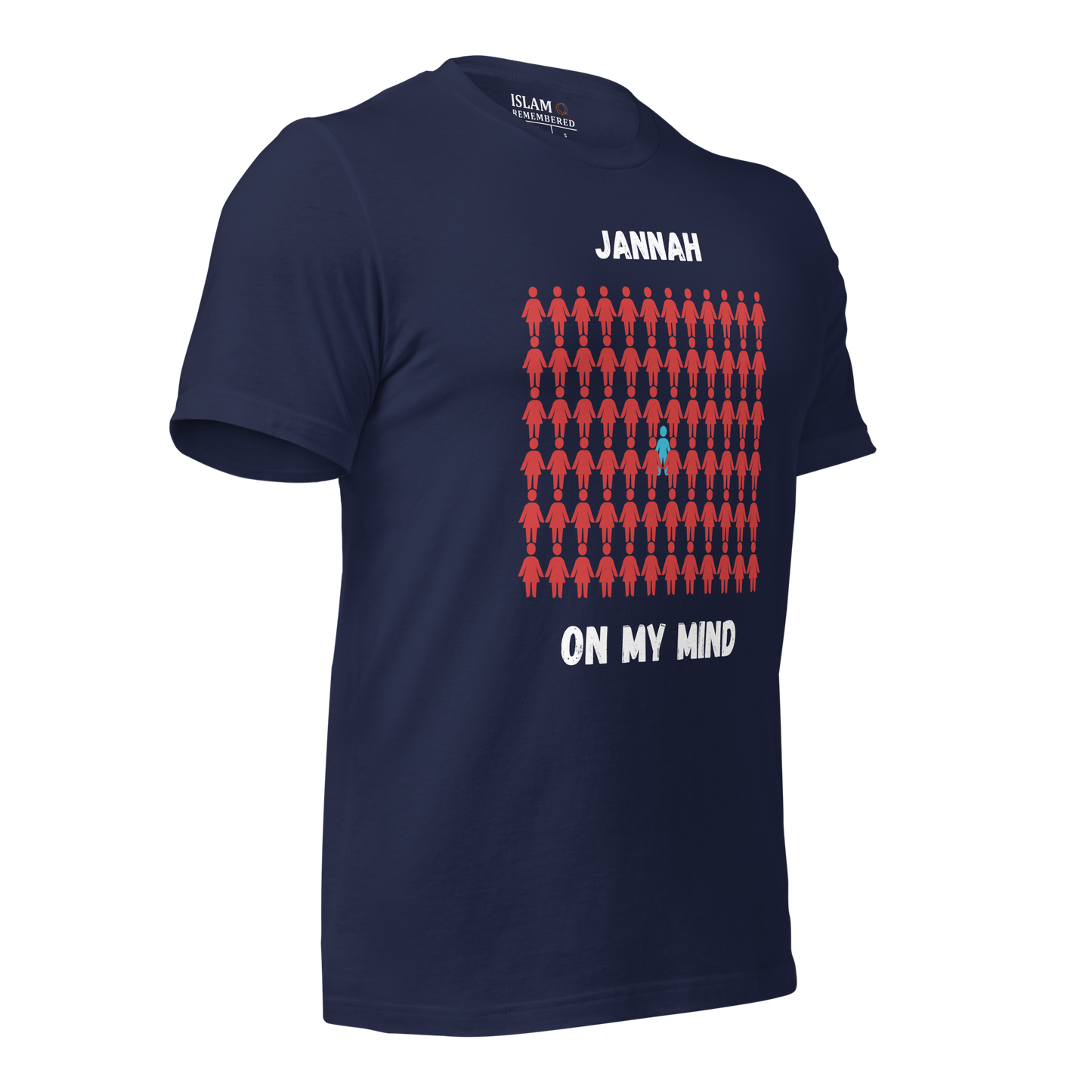 MEN's T-Shirt - JANNAH ON MY MIND - White/Blue