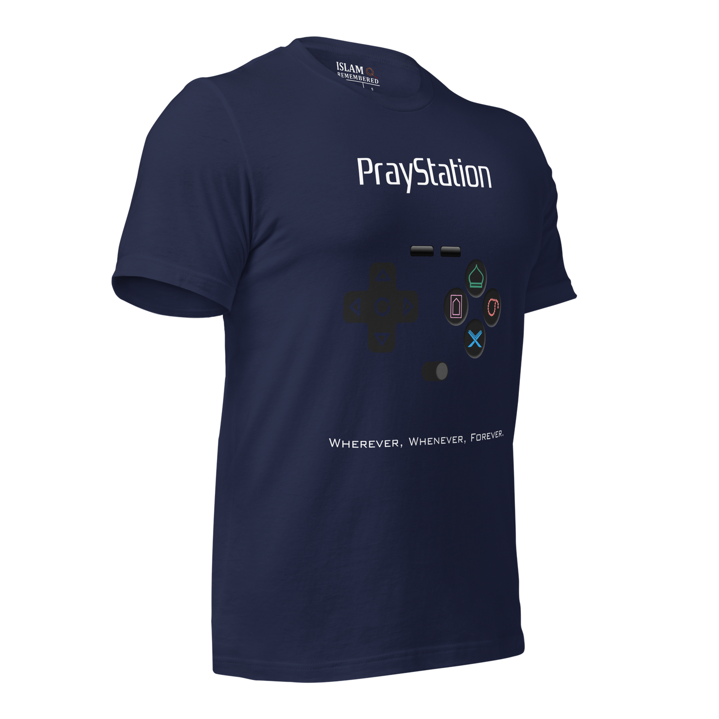 ADULT T-Shirt - PRAYSTATION (All Buttons) - White