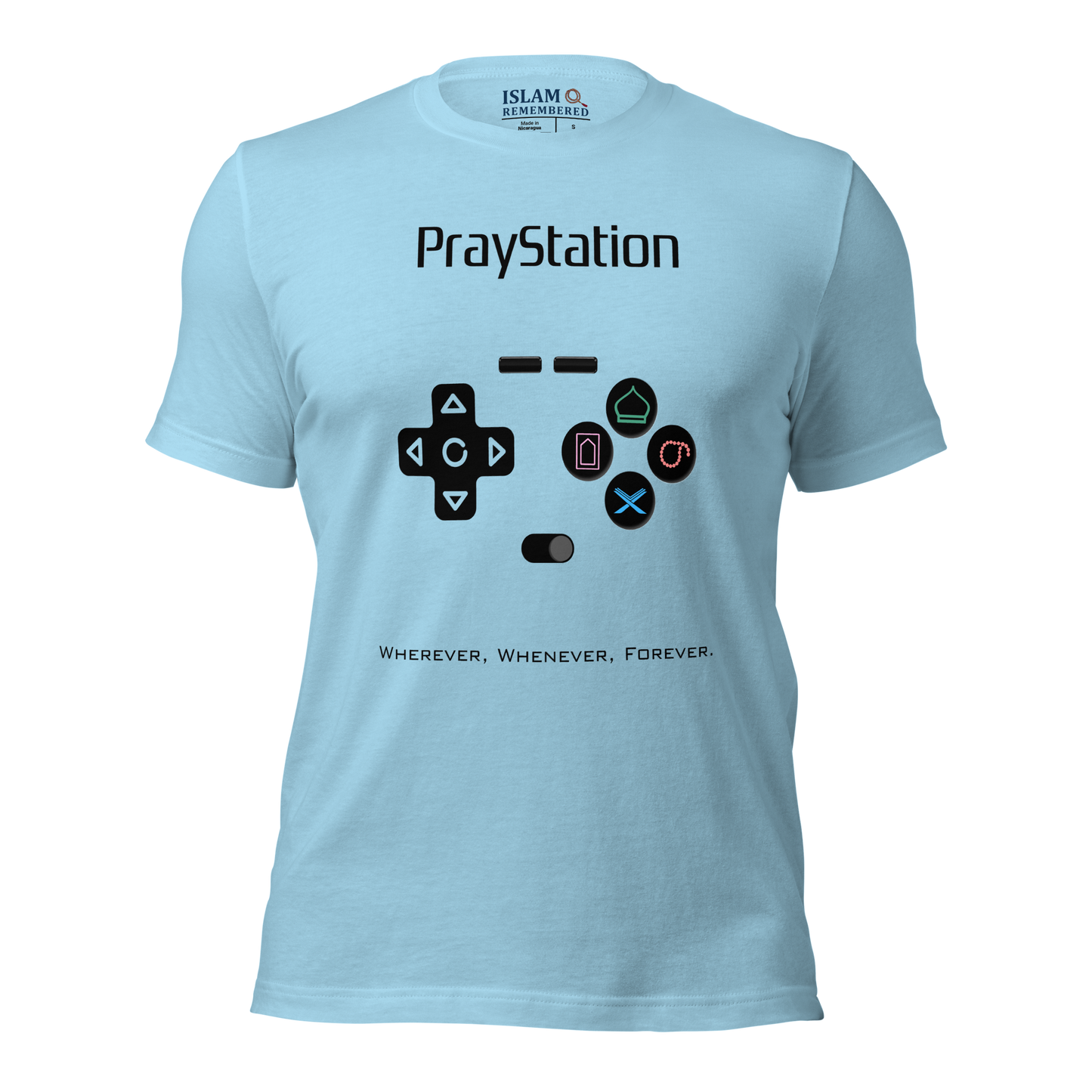 ADULT T-Shirt - PRAYSTATION (All Buttons) - Black