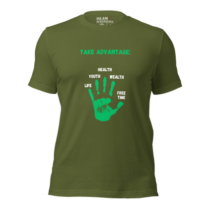 ADULT T-Shirt - ADVANTAGE - Green/White