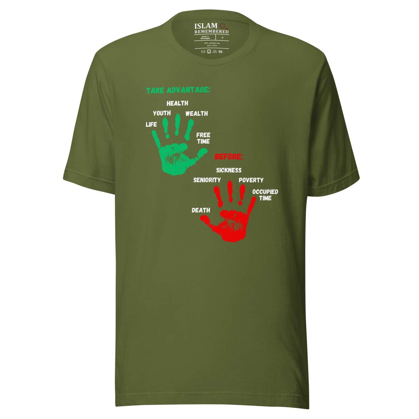 WOMEN's T-Shirt - ADVANTAGE BEFORE - Green/Red/White