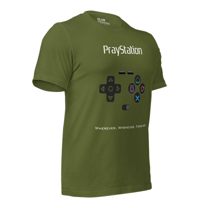 ADULT T-Shirt - PRAYSTATION (All Buttons) - White