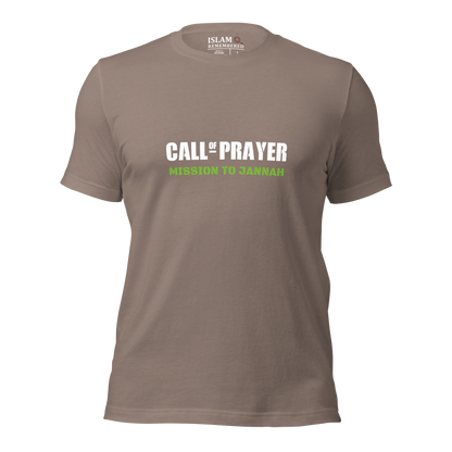 ADULT T-Shirt - CALL OF PRAYER - White/Green