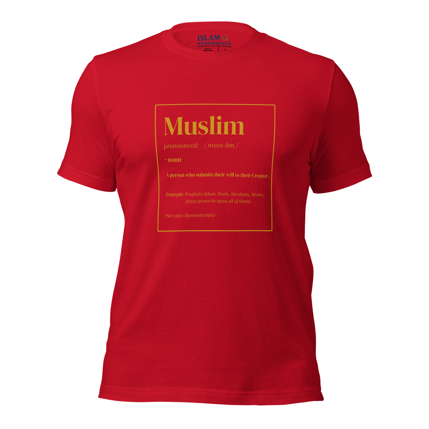 ADULT T-Shirt - MUSLIM DEFINITION - Gold