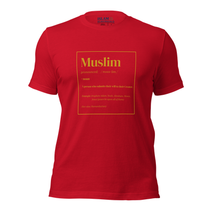 ADULT T-Shirt - MUSLIM DEFINITION - Gold